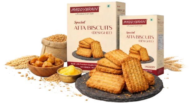 MaddyBrain Special Atta Biscuits - Desi Ghee
